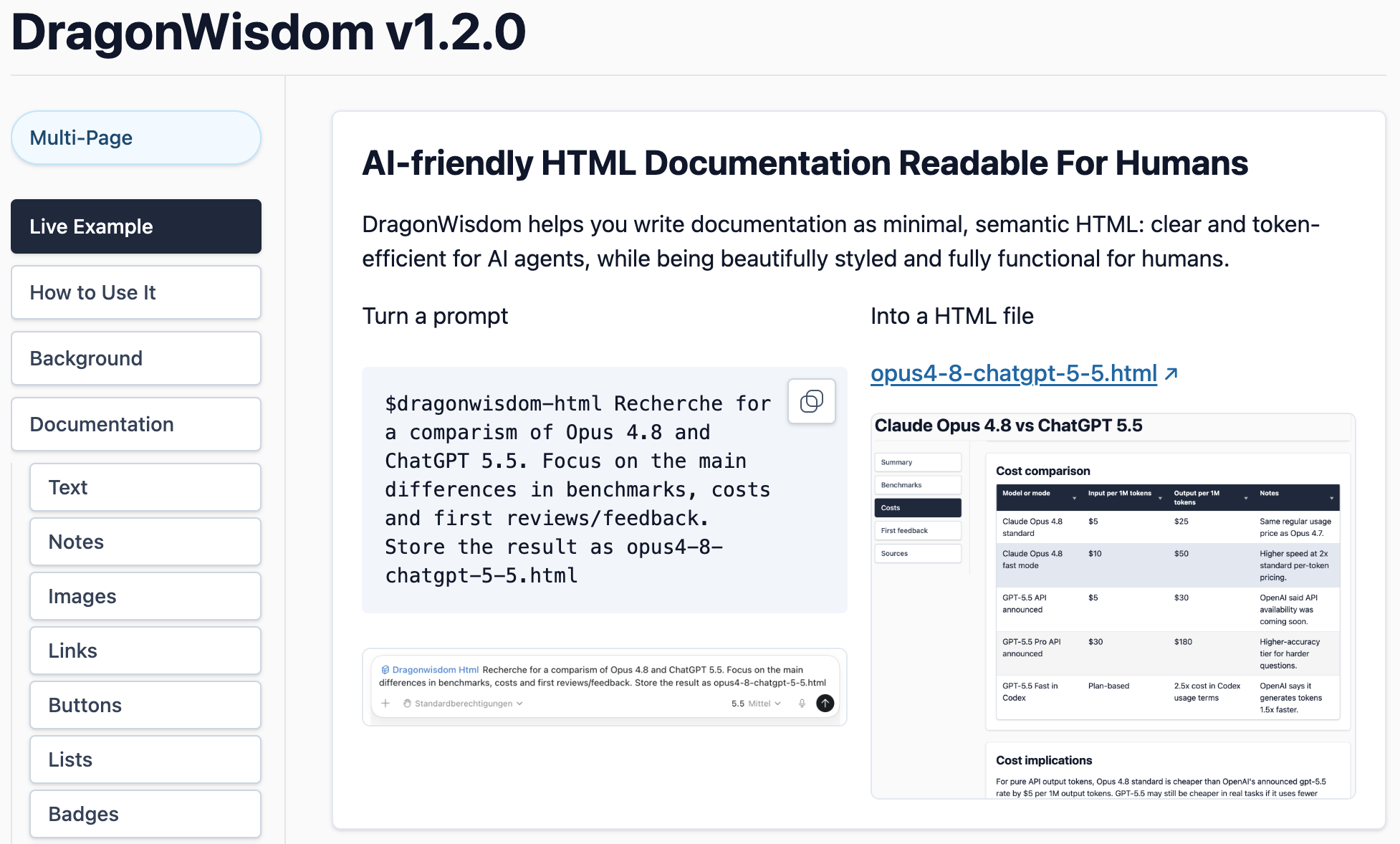 HTML variant