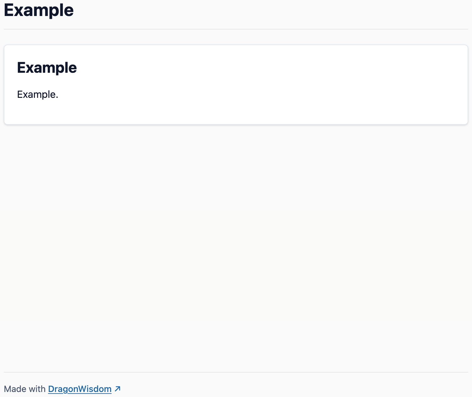 Minimal template