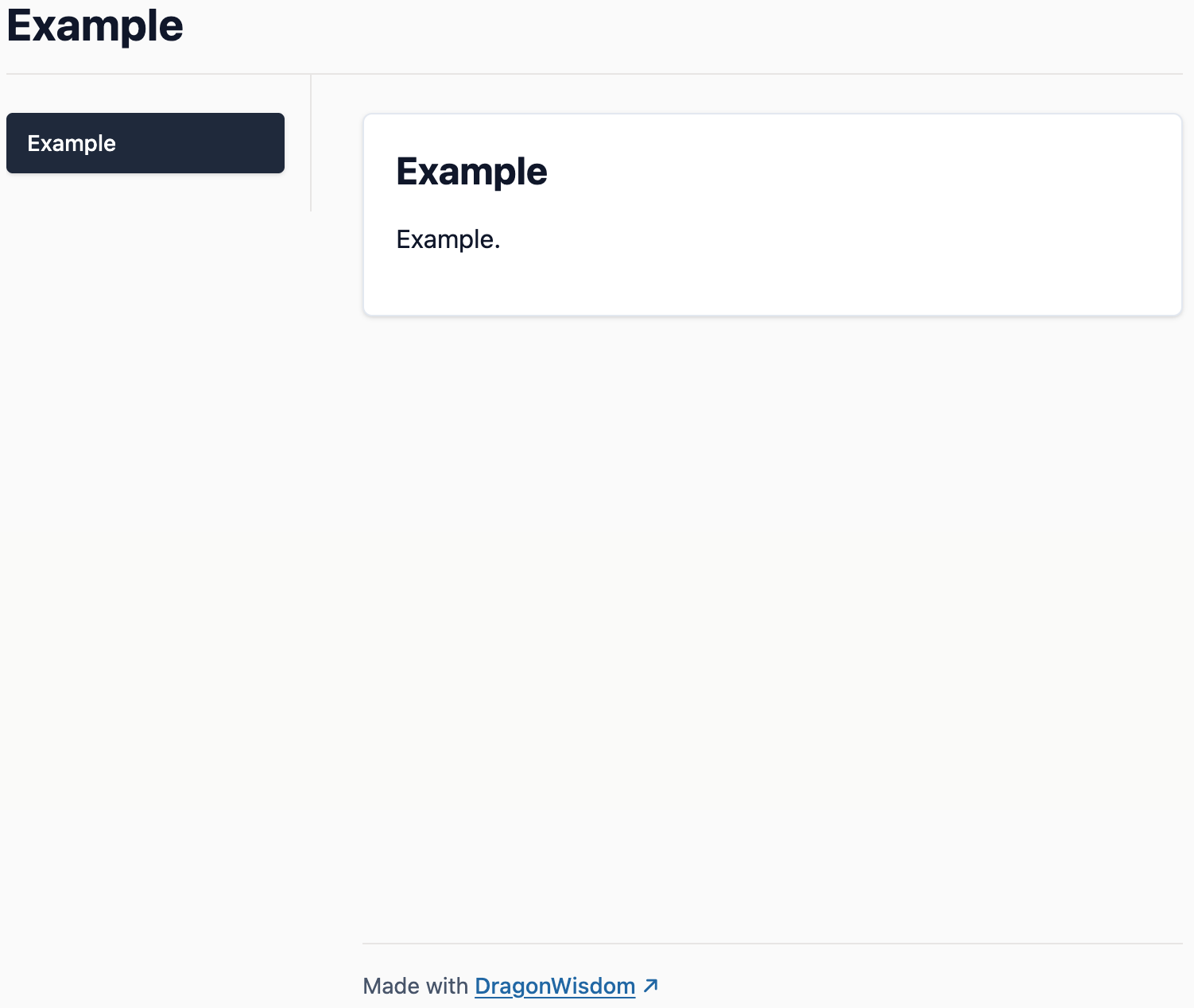 Navigation template